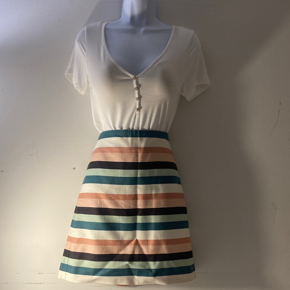 Loft Outlet | Multicolored Striped Skirt